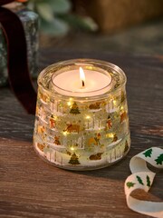 Blue Christmas Hamish Light Up Festive Spice Candle - Image 1 of 3