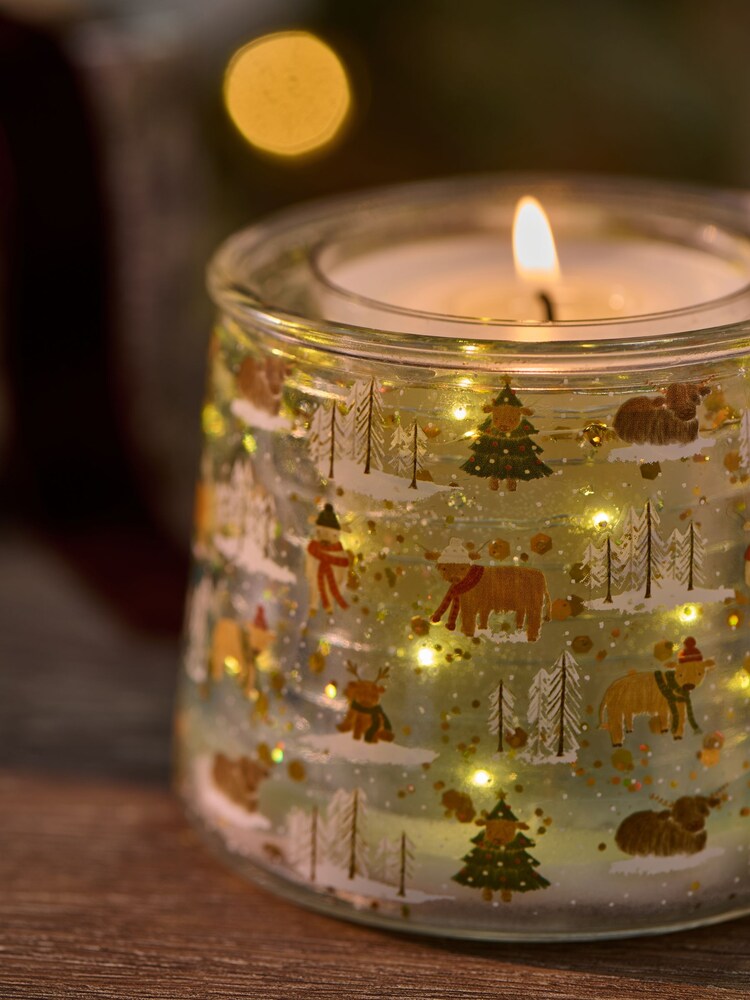 Blue Christmas Hamish Light Up Festive Spice Candle - Image 2 of 3