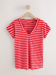 Bontanist Colours V-Neck Cap Sleeve 100% Cotton T-Shirts 5 Pack - Image 2 of 8