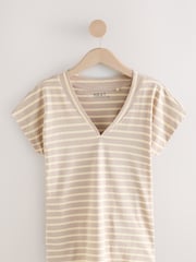 Bontanist Colours V-Neck Cap Sleeve 100% Cotton T-Shirts 5 Pack - Image 3 of 8