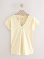 Bontanist Colours V-Neck Cap Sleeve 100% Cotton T-Shirts 5 Pack - Image 5 of 8