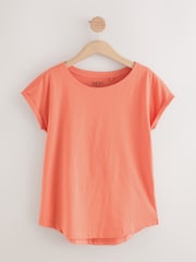 Tropical Print/Blue/Orange - حزمة من 3 تيشرتات بأكمام فوق الكتف من القطن 100% - صورة 3 من 6