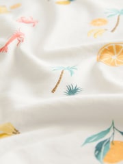 Tropical Print/Blue/Orange - حزمة من 3 تيشرتات بأكمام فوق الكتف من القطن 100% - صورة 5 من 6