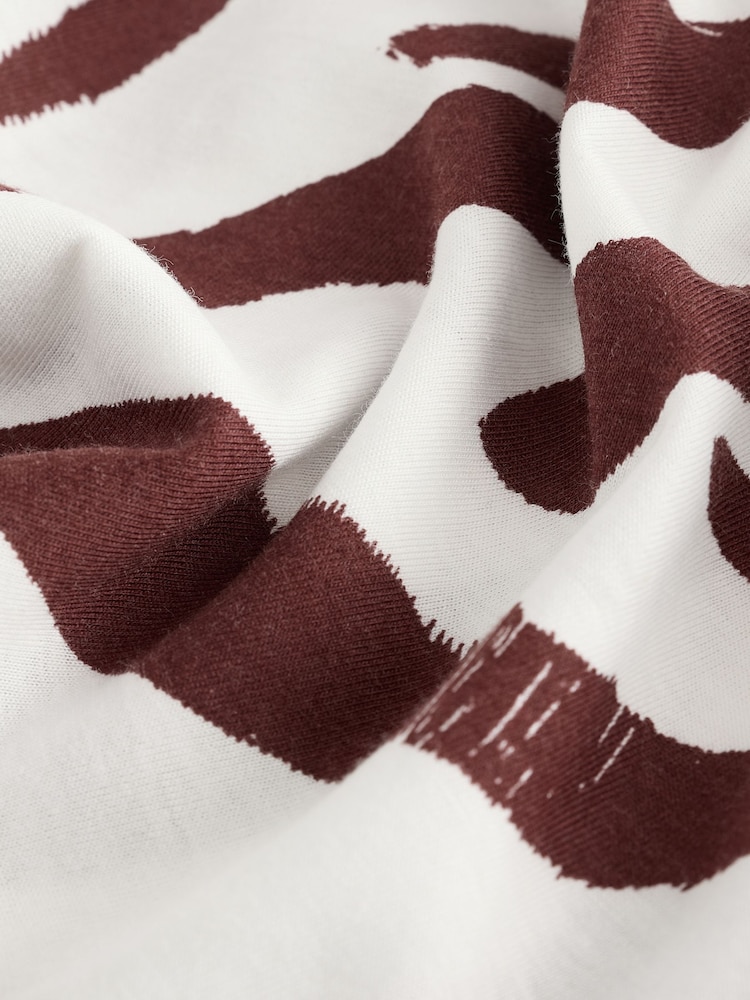Braun/Weiß Zebra - Trapezförmiges Maxikleid mit gerafftem Ausschnitt und dünnen Trägern - Bild 9 von 9 Braun/Weiß Zebra - Trapezförmiges Maxikleid mit gerafftem Ausschnitt und dünnen Trägern - Bild 9 von 9