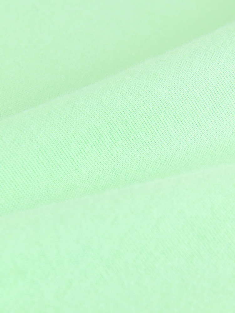 Lime Green 100% Cotton Cap Sleeve V-Neck Mini Dress - Image 7 of 7