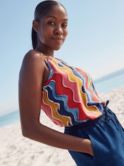 Rainbow Swirl Print Modal Slouch Vest - Image 2 of 7