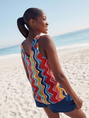 Rainbow Swirl Print Modal Slouch Vest - Image 3 of 7