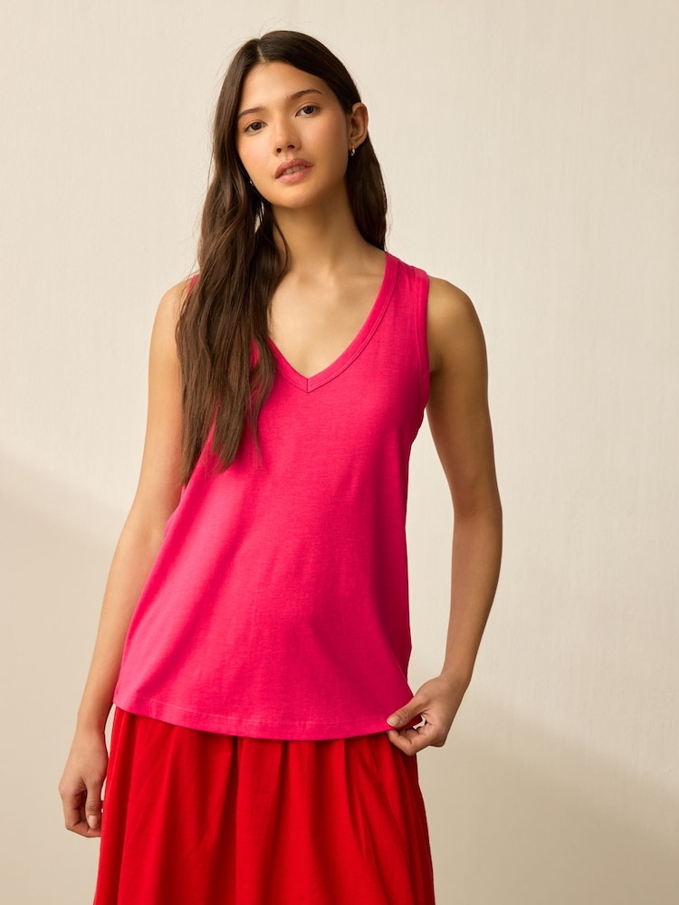 Rose/Bleu/Vert - Lot de 3 gilets souples en modal - Image 2 of 9