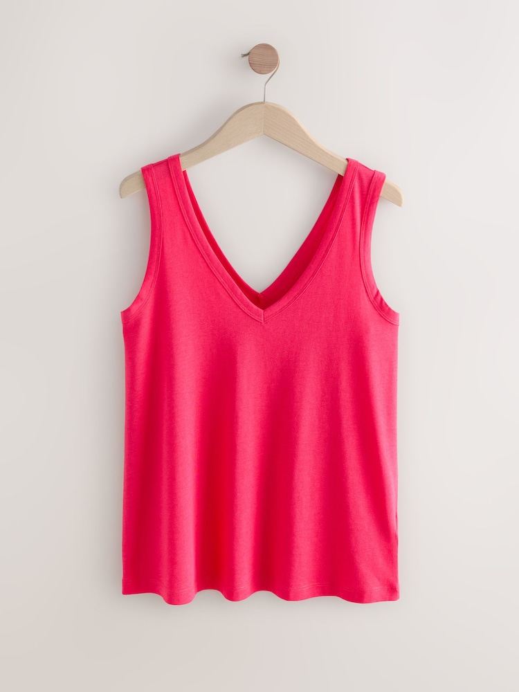 Rose/Bleu/Vert - Lot de 3 gilets souples en modal - Image 5 of 9