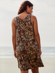 Animal Leopard Sleeveless V-Neck Slouch Dress - Image 3 of 7