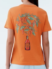 Back Graphic Hot Sauce Essential Pure Cotton Short Sleeve Crew Neck T-Shirt - Image 4 of 5