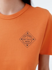 Back Graphic Hot Sauce Essential Pure Cotton Short Sleeve Crew Neck T-Shirt - Image 5 of 5