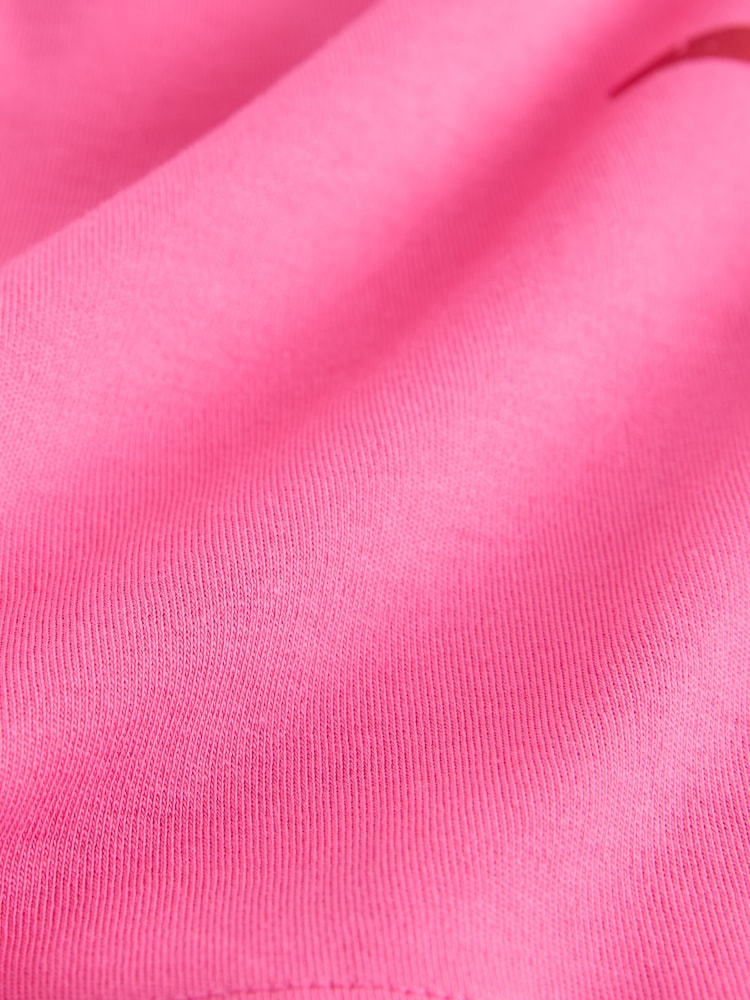 Pink Tonal Palm Graphic Oversized Relaxed Fit Boxy Heavyweight Crew Neck T-Shirt - Image 9 of 9