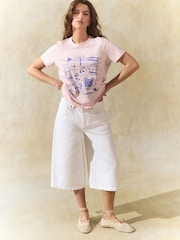 Graphic Pink Urn Print Essential Pure Cotton Short Sleeve Crew Neck T-Shirt - Image 3 of 7