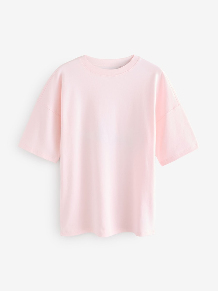 Back Graphic Rio De Janeriro Pink Relaxed Fit Heavyweight Longline T-Shirt - Image 5 of 7