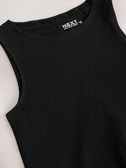Black Drop Waist Maxi Length Jersey Dress - Image 5 of 6