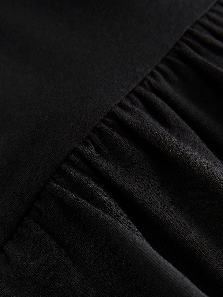 Black Drop Waist Maxi Length Jersey Dress - Image 6 of 6