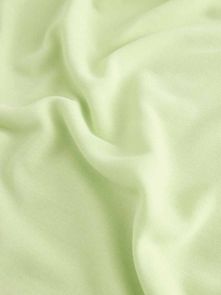 Lime Green Premium Modal Ruched Drape Sleevless Top - Image 6 of 8