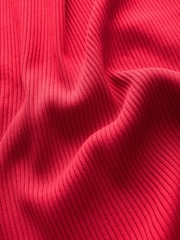 Red Ribbed Racer Back Sleeveless Maxi Length Dress - Image 7 of 7