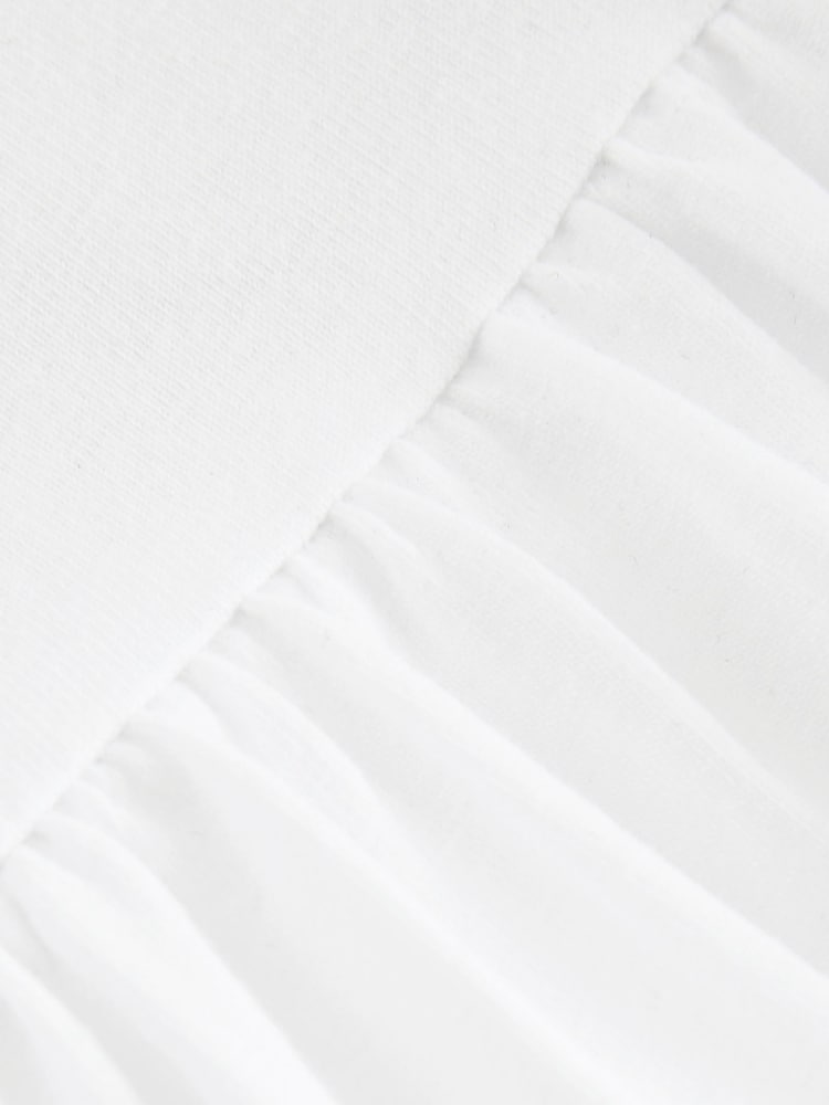 White Drop Waist Maxi Length Jersey Dress - Image 7 of 8
