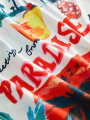 Bright All Over Print Maxi Length Trapeze Shape Ruched Neckline Thin Vest Strap Dress - Image 5 of 6