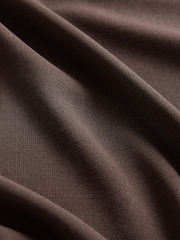 Chocolate Brown Premium Modal Ruched Drape Sleevless Top - Image 7 of 8