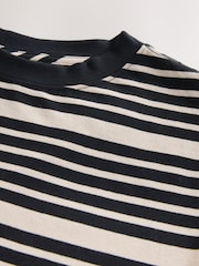 Black/Stone Stripe 100% Cotton T-Shirt Dress - Image 7 of 8