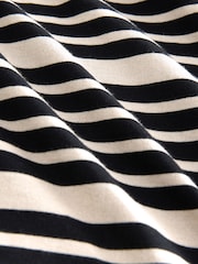 Black/Stone Stripe 100% Cotton T-Shirt Dress - Image 8 of 8