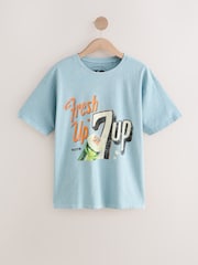 Faded Blue License 7 Up 100% Cotton T-Shirt - Image 5 of 7
