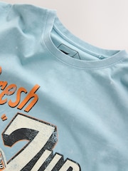 Faded Blue License 7 Up 100% Cotton T-Shirt - Image 7 of 7