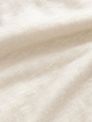 Ecru - N. Premium – Kurzarm-T-Shirt aus 100 % Leinen mit Rundhalsausschnitt - Bild 13 von 13