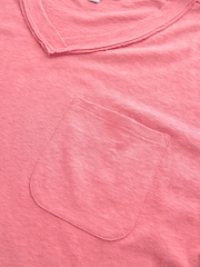 Pink Oversized V-Neck Short Sleeve T-Shirt - Image 6 of 7
