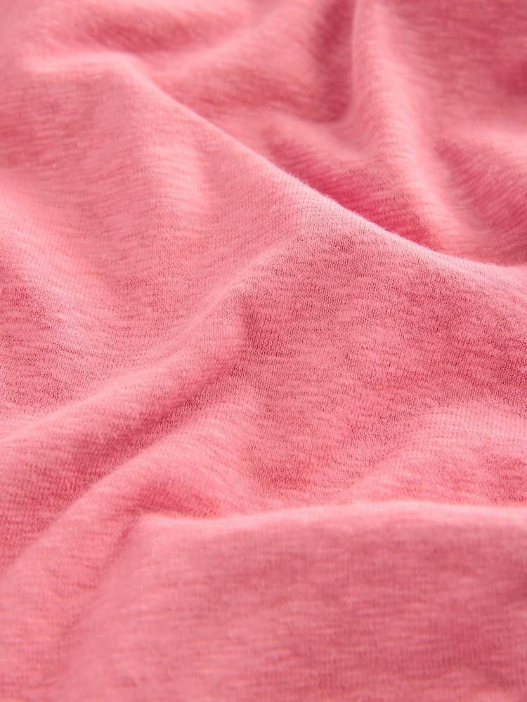 Pink Oversized V-Neck Short Sleeve T-Shirt - Image 7 of 7