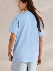 Light Blue Offcial Licence Lady Gaga Graphic Oversized Short Sleeve Crew Neck 100% Cotton T-Shirt - Image 5 of 9