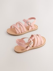 Pink Strappy Sandals - Image 4 of 9