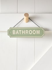 Green Sage Slogan Bathroom Door Sign - Image 1 of 5