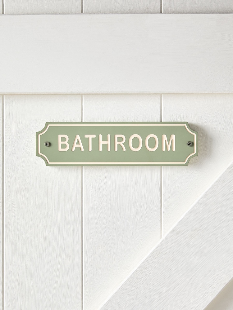 Green Sage Slogan Bathroom Door Sign - Image 2 of 5