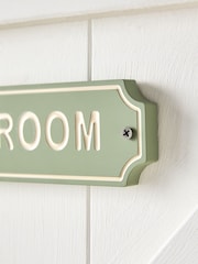 Green Sage Slogan Bathroom Door Sign - Image 3 of 5