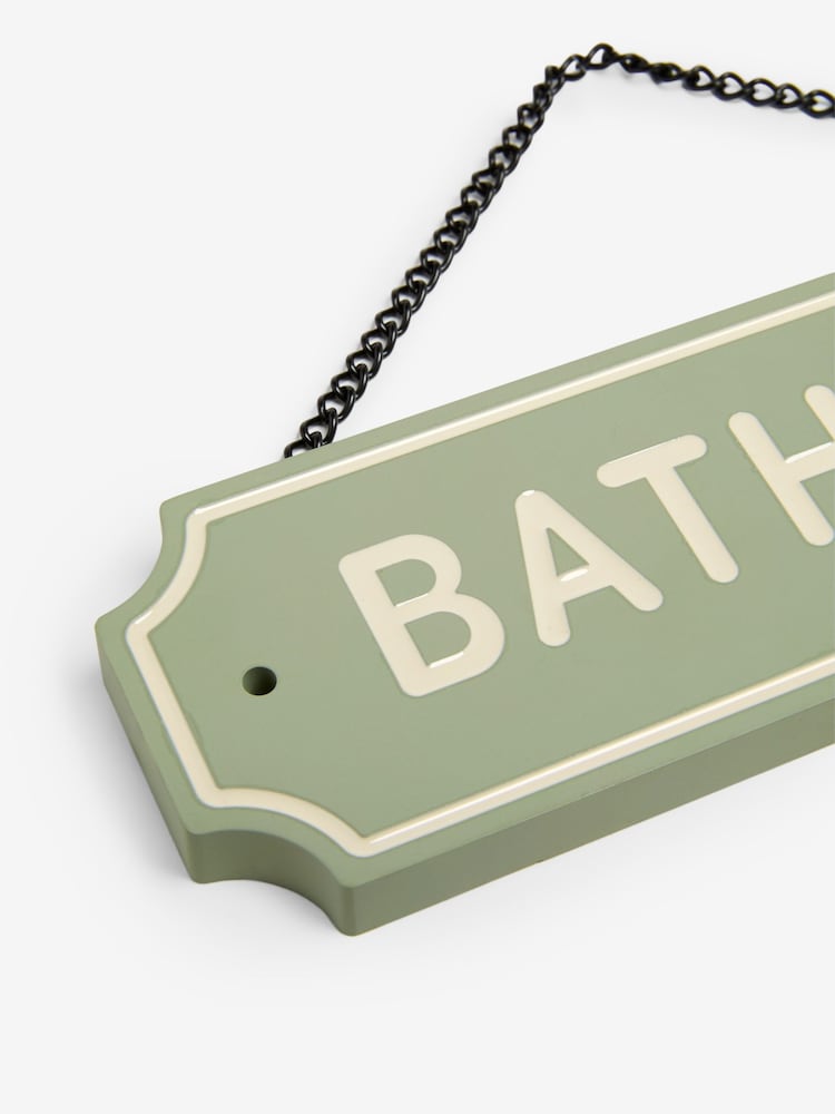 Green Sage Slogan Bathroom Door Sign - Image 5 of 5
