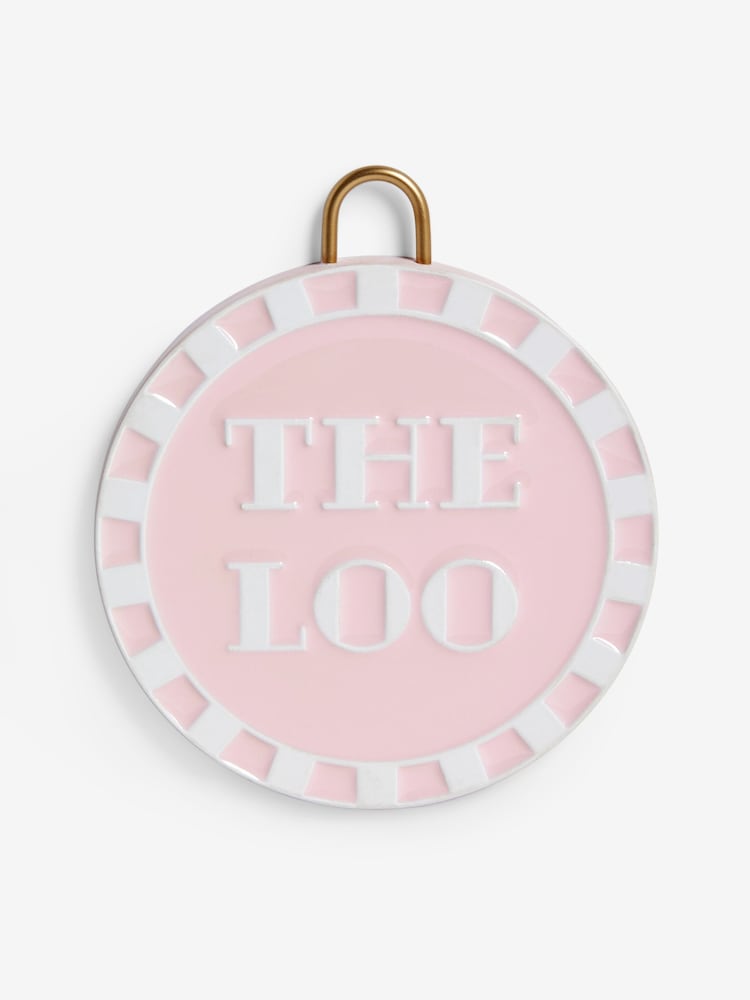 Pink/White Slogan Bathroom Door Sign - Image 5 of 6