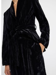River Island Black Velvet Belted Wrap Blazer - Image 5 of 6