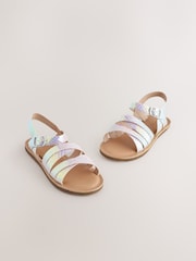 Metallic Snake Print Strappy Sandals - Image 3 of 8