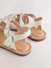 Metallic Snake Print Strappy Sandals - Image 8 of 8