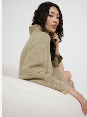 River Island Green High Neck Knitted Jumper Dress - Image 5 of 6