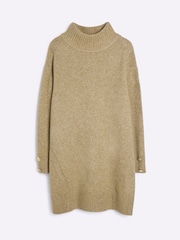 River Island Green High Neck Knitted Jumper Dress - Image 6 of 6