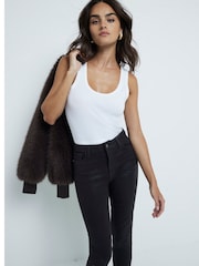 River Island Black Slim High Rise Straight Ankle Grazer Jeans - Image 2 of 5
