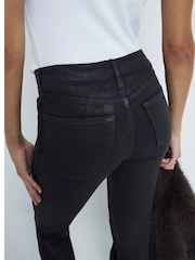 River Island Black Slim High Rise Straight Ankle Grazer Jeans - Image 3 of 5