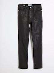 River Island Black Slim High Rise Straight Ankle Grazer Jeans - Image 4 of 5