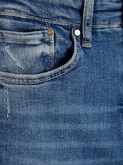 River Island Blue Petite High Rise Tummy Hold Flare Jeans - Image 4 of 5