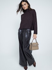 River Island Brown High Neck Knitted Jumper - Image 1 of 6